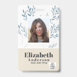 FOTO ID - Personeel VIP Pas - Meisjesachtige Bloem Badge
