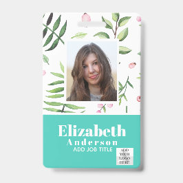 FOTO ID - Personeel VIP Pas - Meisjesachtige Bloem Badge