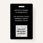 FOTO ID - Personeel VIP Pas Meisjesachtige Dierpri Badge (Achterkant)