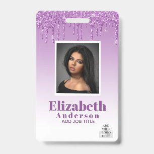FOTO ID - Personeel VIP Pas Meisjesachtige Glitter Badge