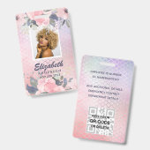 FOTO ID - Personeel VIP Pas Meisjesachtige Glitter Badge (Voor- en achterkant)
