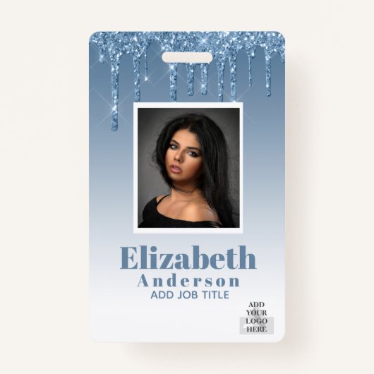 FOTO ID - Personeel VIP Pas Meisjesachtige Glitter Badge (Voorkant)