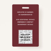 FOTO ID - Personeel VIP Pas Meisjesachtige Glitter Badge (Achterkant)