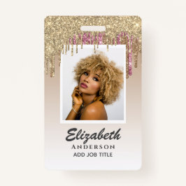 FOTO ID - Personeel VIP Pas Meisjesachtige Glitter Badge