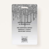 FOTO ID - Personeel VIP Pas Meisjesachtige Glitter Badge (Achterkant)