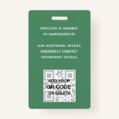 FOTO ID - Personeel VIP Pas Meisjesachtige Glitter Badge (Achterkant)