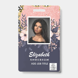FOTO-ID Personeel VIP PAS Meisjesachtige Glitters Badge