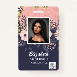 FOTO-ID Personeel VIP PAS Meisjesachtige Glitters  Badge