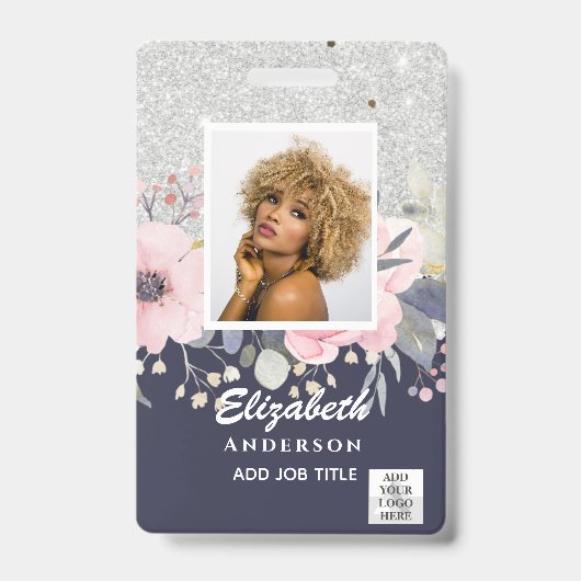 FOTO-ID Personeel VIP PAS Meisjesachtige Glitters Badge (Voorzijde)