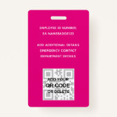 FOTO-ID Personeel VIP PAS Meisjesachtige Glitters  Badge (Achterkant)