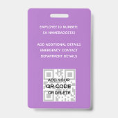 Foto-ID Personeel VIP PAS Waterverf Abstracts Badge (Achterkant)