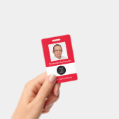 Foto ID Rode Naam Badge (Handheld)