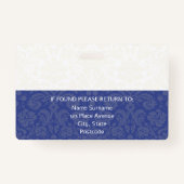 Foto-ID van bedrijf Elegant Damask Badge (Achterkant)