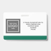 Foto-ID van bedrijfsmedewerker Badge (Achterkant)