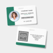 Foto-ID van bedrijfsmedewerker Badge (Voor- en achterkant)