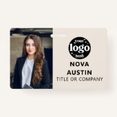 Foto-ID van Ivory-medewerker met QR-code Business  Badge (Voorkant)