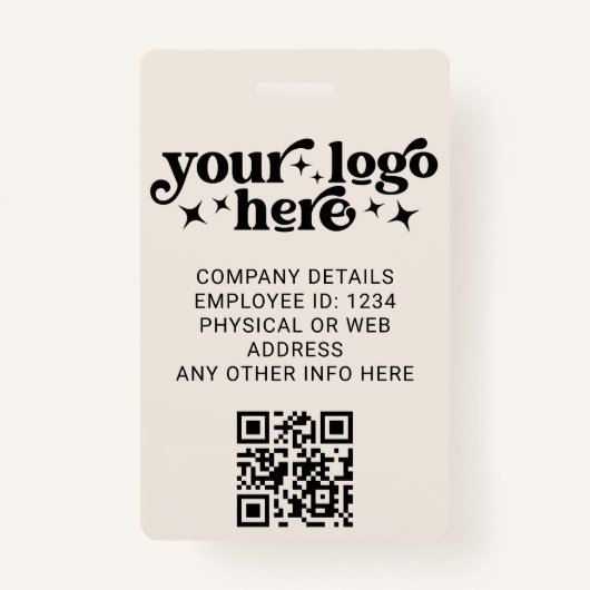 Foto-ID van Ivory-medewerker met QR-code Business  Badge (Achterkant)