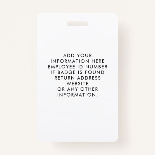 Foto-ID van landschapsontwerper Badge (Achterkant)