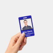 Foto-ID van medewerker met aangepaste details Badge (Handheld)