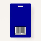 Foto-ID van medewerker met aangepaste details Badge (Achterkant)