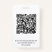 Foto-ID van medewerker Modern Blue Business Logo Badge (Achterkant)