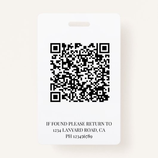 Foto-ID van medewerker Modern Blue Business Logo Badge (Achterkant)