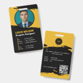 Foto-ID van medewerker van Custom Business Logo Badge (Voor- en achterkant)