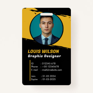 Foto-ID van medewerker van Custom Business Logo Badge