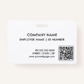 Foto-ID van medewerker van Modern Company Logo Badge (Achterkant)