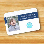 Foto-ID van moderne zakelijke Logo-medewerker Naamplaatje