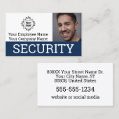 Foto-ID van professionele beveiliger Visitekaartje (Voorkant / Achterkant)