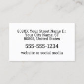 Foto-ID van professionele beveiliger Visitekaartje (Achterkant)