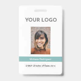 Foto-ID van Turquoise werknemer van bedrijf Badge