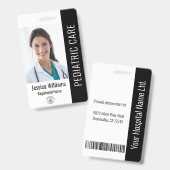 Foto-ID van werknemer met aangepaste details Badge (Voor- en achterkant)
