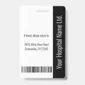 Foto-ID van werknemer met aangepaste details Badge (Achterkant)