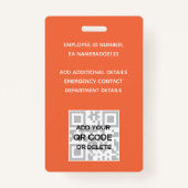 FOTO-id - VIP-pas voor werknemers - Girly Flowers Badge (Achterkant)