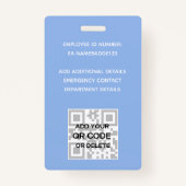 FOTO-id - VIP-pas voor werknemers - Girly Flowers Badge (Achterkant)