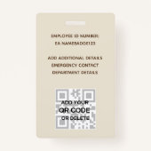 FOTO-id - VIP-pas voor werknemers - Girly Flowers Badge (Achterkant)