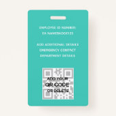 FOTO-id - VIP-pas voor werknemers - Girly Flowers Badge (Achterkant)