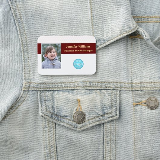 Foto-ID voor Modern Business Logo Employee Executi Naamplaatje (In situ)