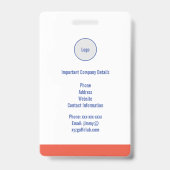 Foto-ID voor speciale evenementen Badge (Achterkant)