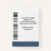 Foto ID Werknemersziekenhuis Medische professional Badge (Achterkant)