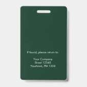 Foto ID Wit Groen Badge (Achterkant)