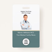 Foto ID Ziekenhuis Medische staf Naam Badjes Badge (Achterkant)