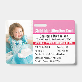 Foto-identificatie kind noodallergie badge