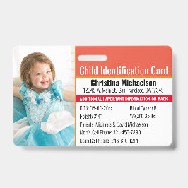 Foto-identificatie kind noodallergie badge