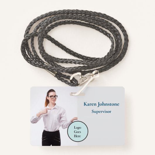 Foto Identificatienaam Company Logo-ID Badge (Voorkant met draagriem)