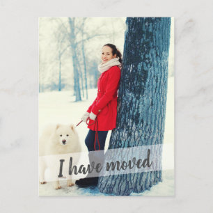 Foto Ik heb Brush Script Overlay verplaatst Aankondigingskaart