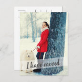 Foto Ik heb Brush Script Overlay verplaatst Aankondigingskaart (Voorkant / Achterkant)