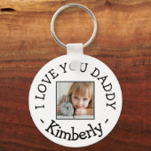 Foto 'Ik hou van je DADDY' Sleutelhanger (Voorkant)